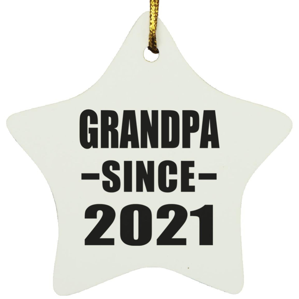 Grandpa Since 2021 - Star Ornament