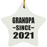 Grandpa Since 2021 - Star Ornament