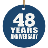 48th Anniversary 48 Years Anniversary - Circle Ornament