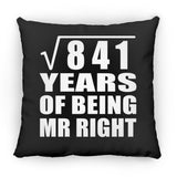 29th Anniversary Square Root of 841 Years of Being Mr Right - Throw Pillow Black