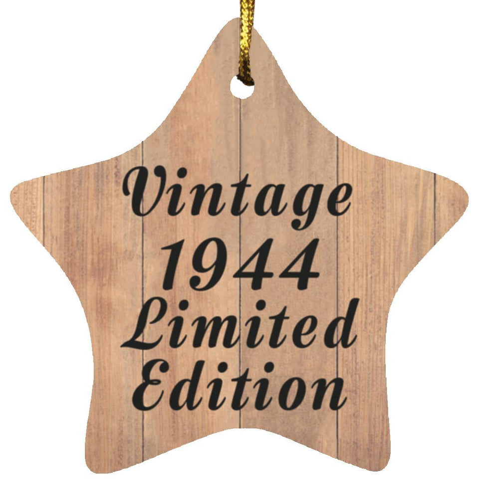 80th Birthday Vintage 1944 Limited Edition - Star Ornament C