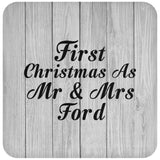 First Christmas As Mr & Mrs Ford - Drink Coaster F