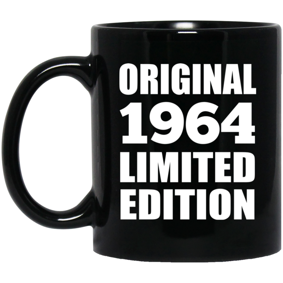 60th Birthday Original 1964 Limited Edition - 11oz Coffee Mug Black