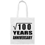 10th Anniversary Square Root of 100 Years Anniversary - Tote Bag White