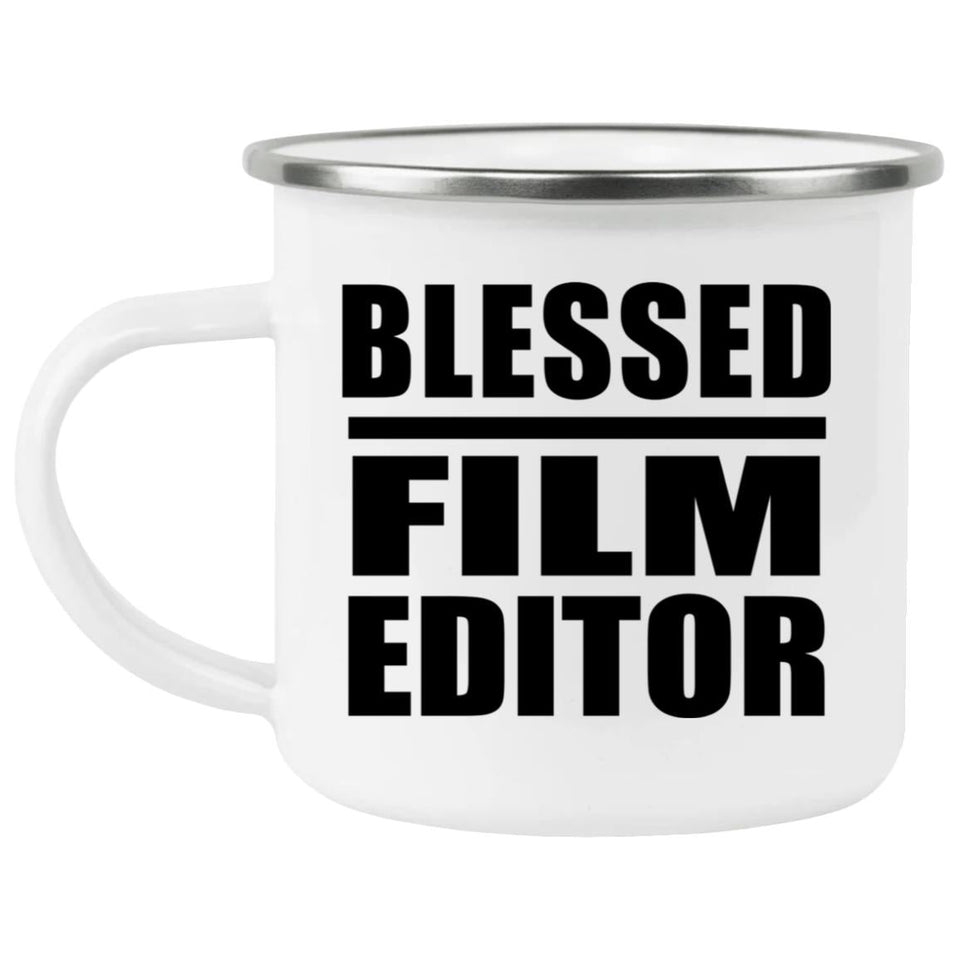 Blessed Film Editor - 12oz Camping Mug