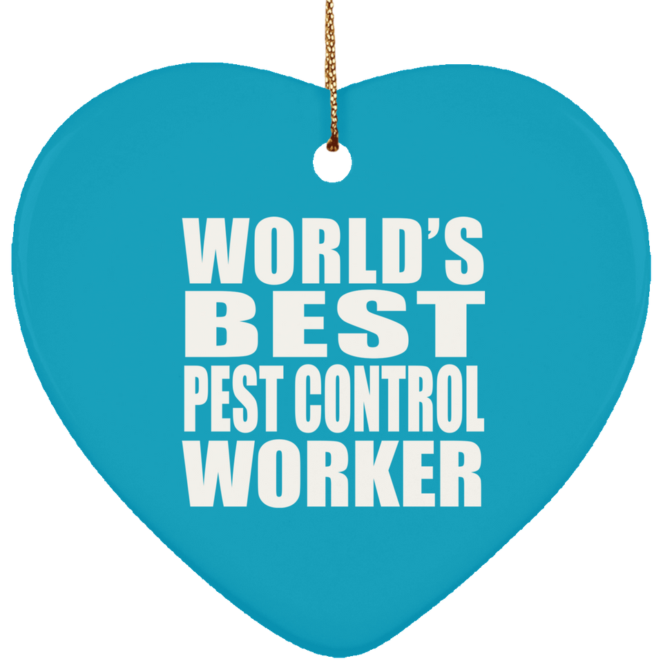 World's Best Pest Control Worker - Heart Ornament