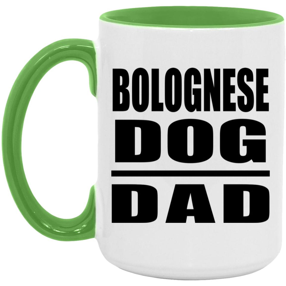 Bolognese Dog Dad - 15oz Accent Mug Green