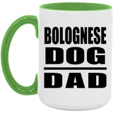 Bolognese Dog Dad - 15oz Accent Mug Green