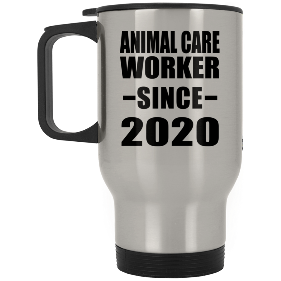 Animal Care Worker Since 2020 - Silver Travel Mug