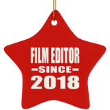Film Editor Since 2018 - Star Ornament
