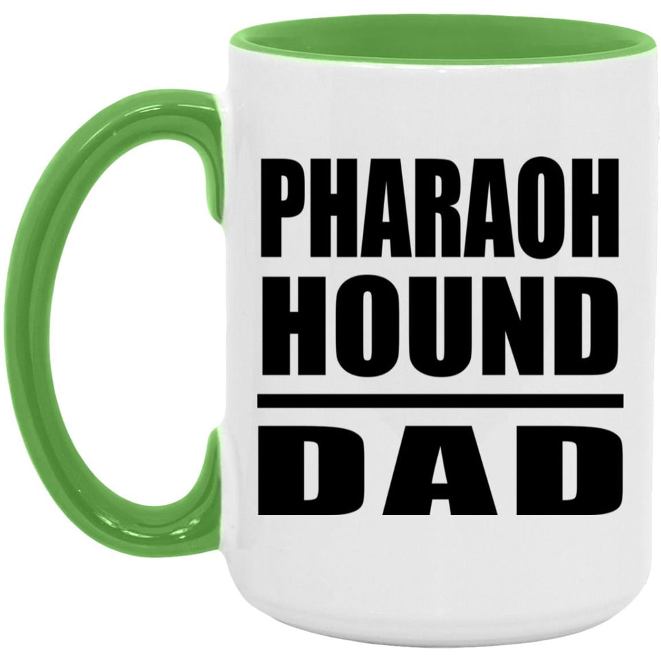 Pharaoh Hound Dad - 15oz Accent Mug Green