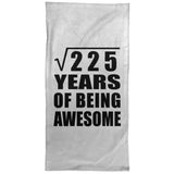 15th Birthday Square Root of 225 Years of Being Awesome - Hand Towel