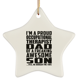 Proud Occupational Therapist Dad Of Awesome Son - Star Ornament