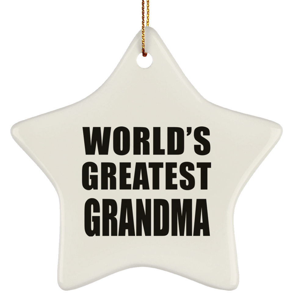 World's Greatest Grandma - Star Ornament