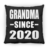 Grandma Since 2020 - Throw Pillow Black