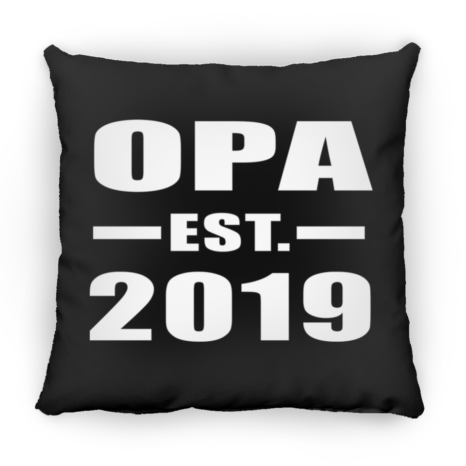 Opa Established EST. 2019 - Throw Pillow Black
