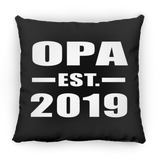 Opa Established EST. 2019 - Throw Pillow Black