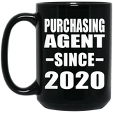 Purchasing Agent Since 2020 - 15oz Coffee Mug Black