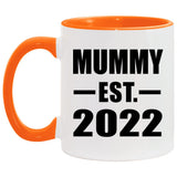 Mummy Established EST. 2022 - 11oz Accent Mug Orange