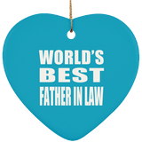 World's Best Father In Law - Heart Ornament