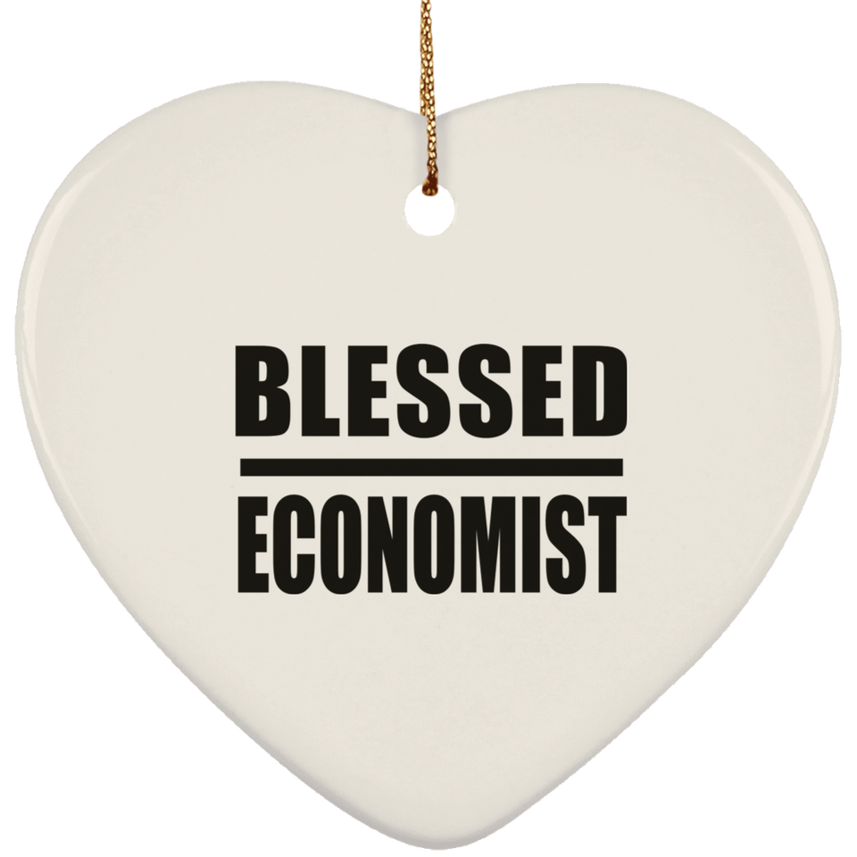 Blessed Economist - Heart Ornament