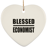 Blessed Economist - Heart Ornament
