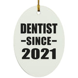 Dentist Since 2021 - Oval Ornament