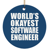 World's Okayest Software Engineer - Circle Ornament
