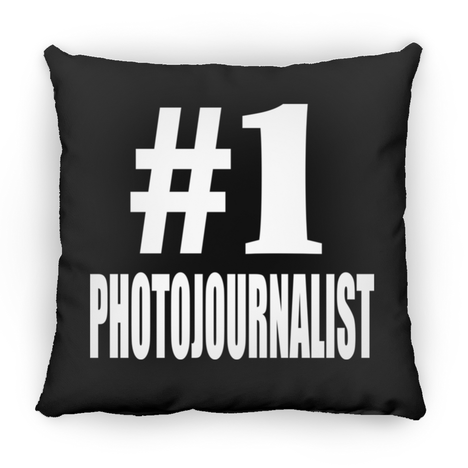 Number One #1 Photojournalist - Throw Pillow Black
