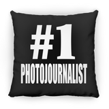 Number One #1 Photojournalist - Throw Pillow Black
