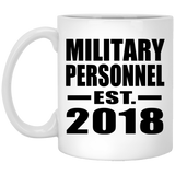 Military Personnel Established EST. 2018 - 11 Oz Coffee Mug
