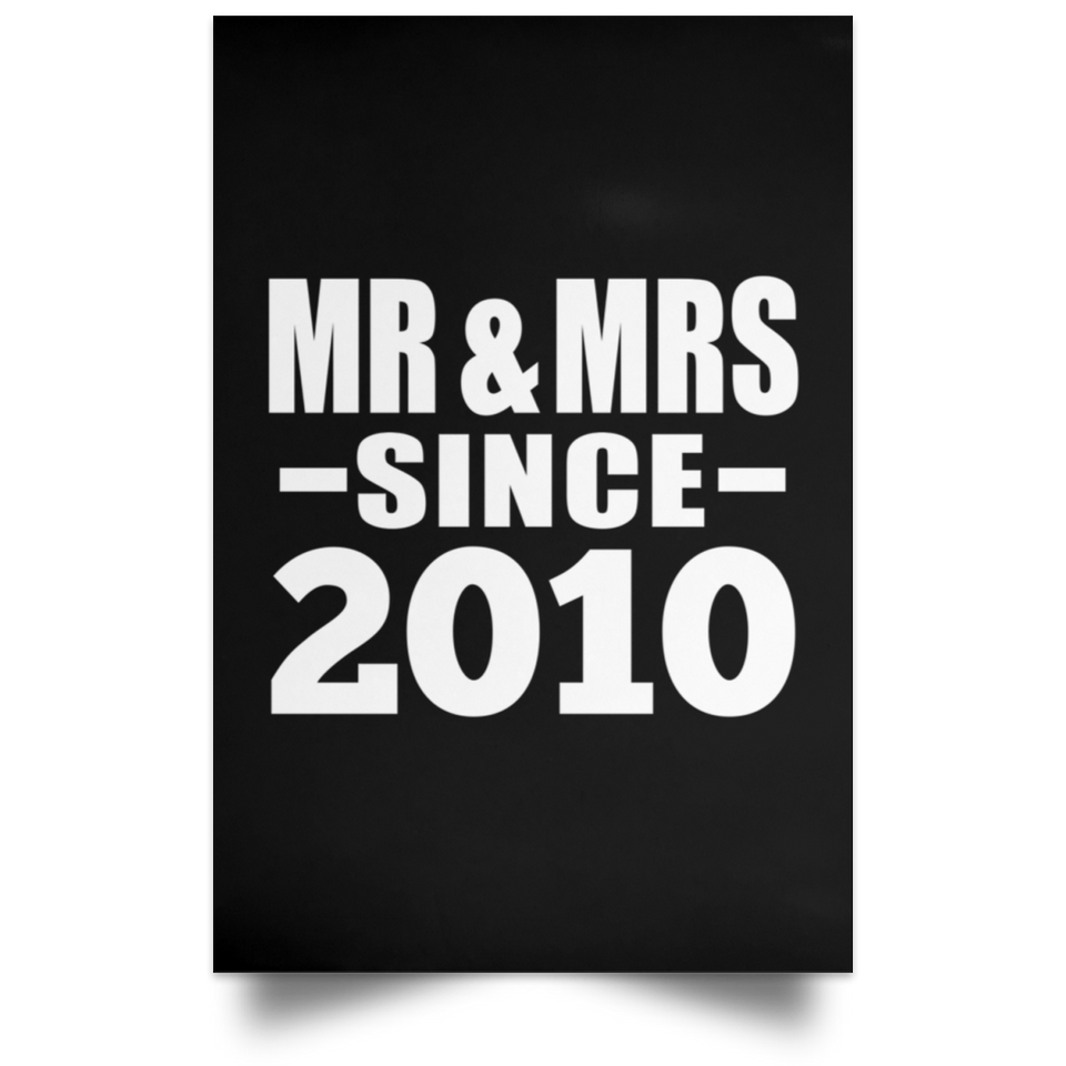 14th Anniversary Mr & Mrs Since 2010 - Poster Portrait