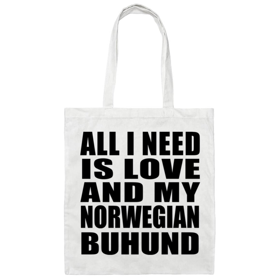 All I Need Is Love And My Norwegian Buhund - Tote Bag White