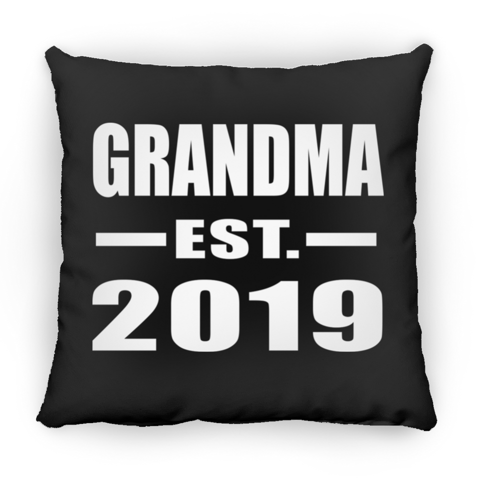 Grandma Established EST. 2019 - Throw Pillow Black