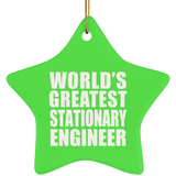 World's Greatest Stationary Engineer - Star Ornament
