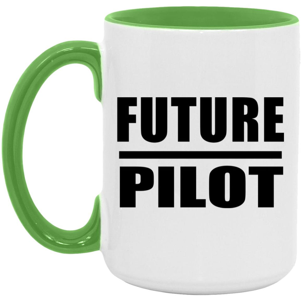 Future Pilot - 15oz Accent Mug Green