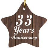 33rd Anniversary 33 Years Anniversary - Star Ornament D