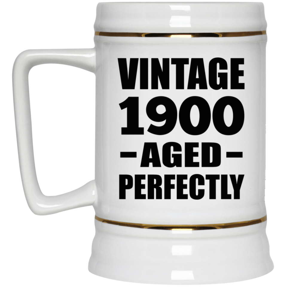 124th Birthday Vintage 1900 Aged Perfectly - Beer Stein