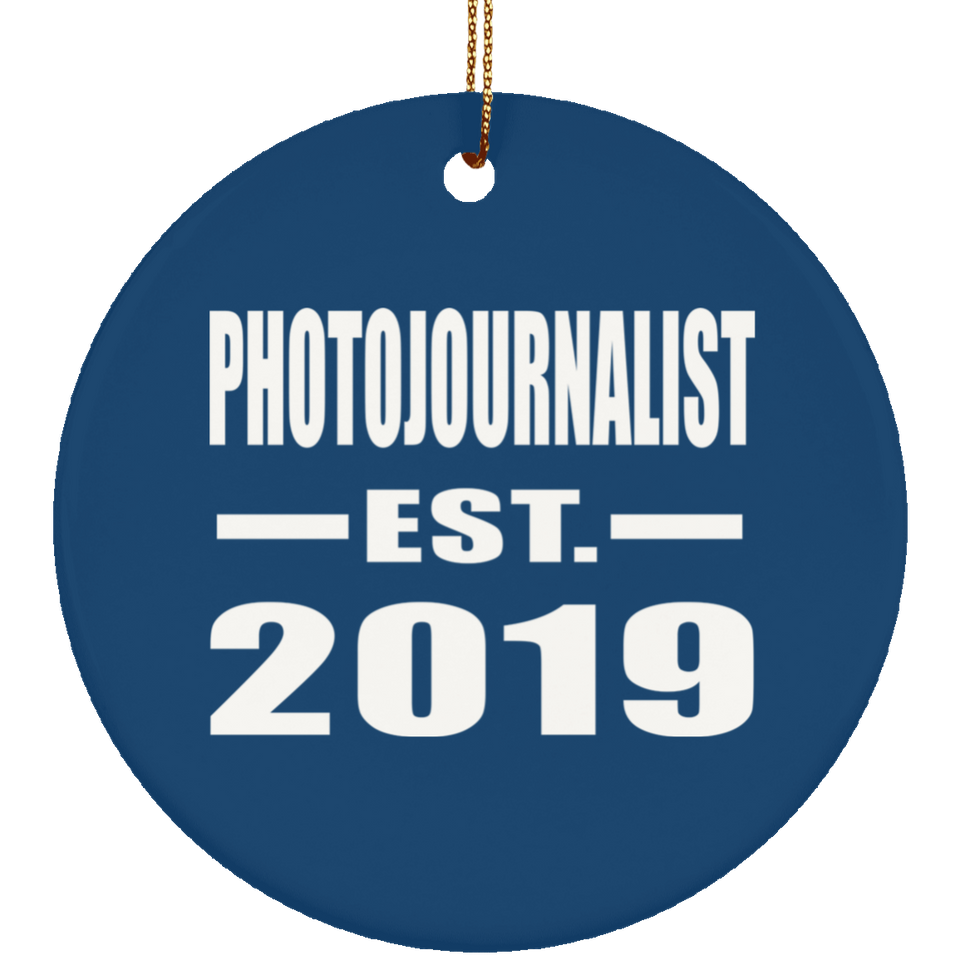Photojournalist Established EST. 2019 - Circle Ornament