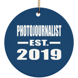 Photojournalist Established EST. 2019 - Circle Ornament