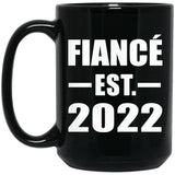 Fiance Established EST. 2022 - 15oz Coffee Mug Black