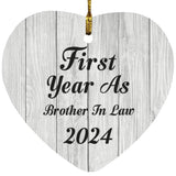 First Year As Brother In Law 2024 - Heart Ornament F