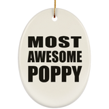 Most Awesome Poppy - Oval Ornament