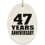 47th Anniversary 47 Years - Oval Ornament
