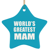 World's Greatest Mam - Star Ornament