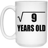 3rd Birthday Square Root of 9 Years Old - 15oz Coffee Mug