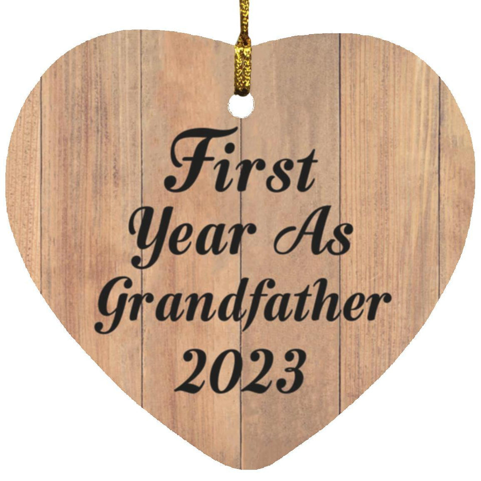 First Year As Grandfather 2023 - Heart Ornament C