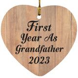 First Year As Grandfather 2023 - Heart Ornament C