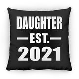 Daughter Established EST. 2021 - Throw Pillow Black