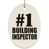 Number One #1 Building Inspector - Oval Ornament